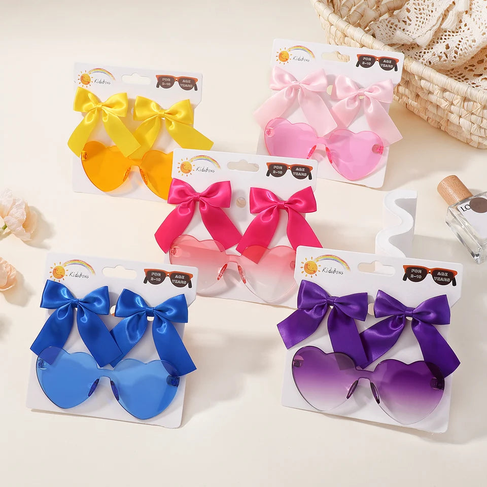 Kids Summer Sunglasses and Headband Set