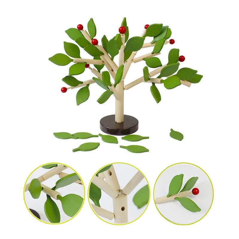 wood building tree toy