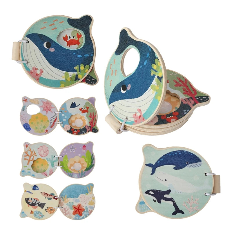 wood whale baby book