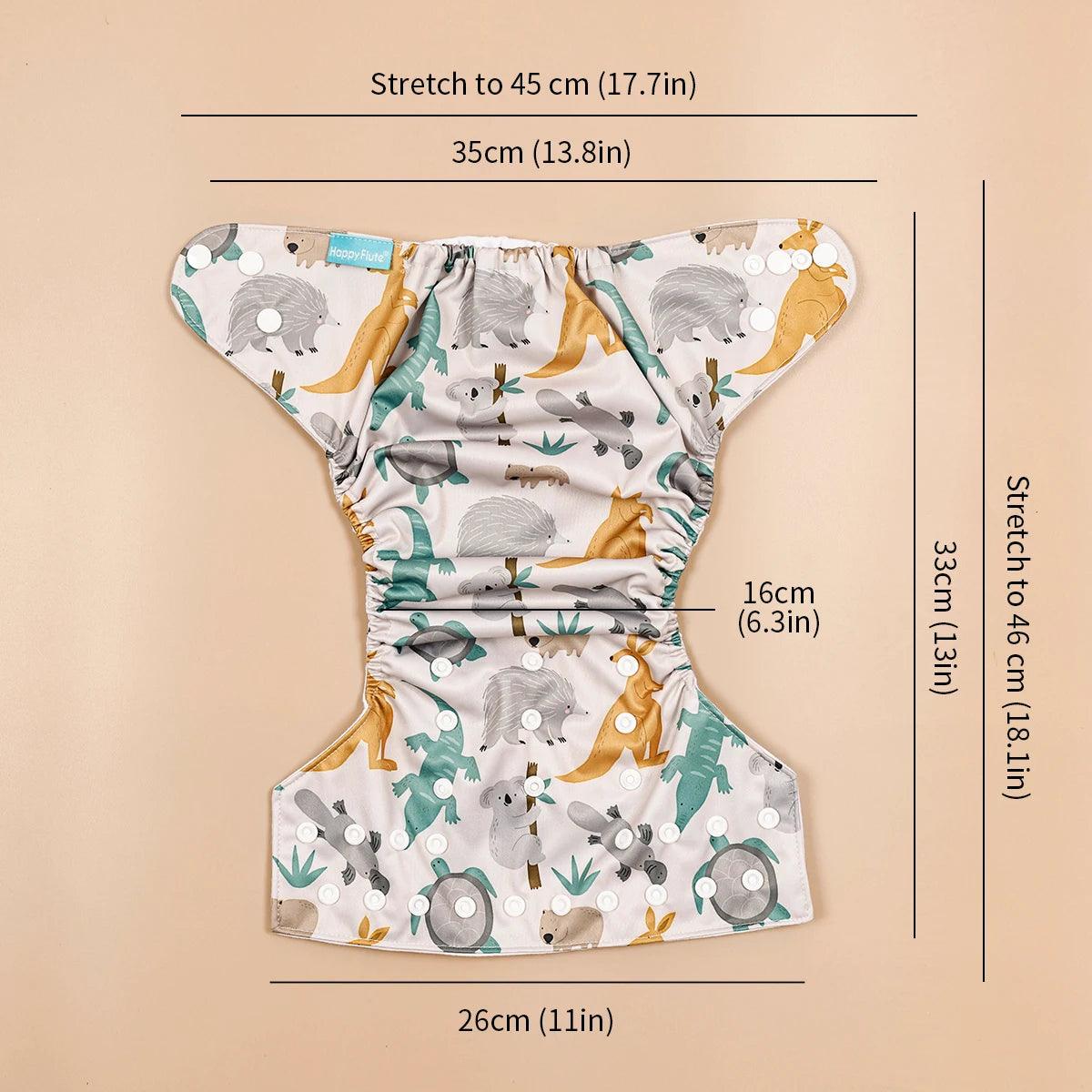 size of cloth diaper