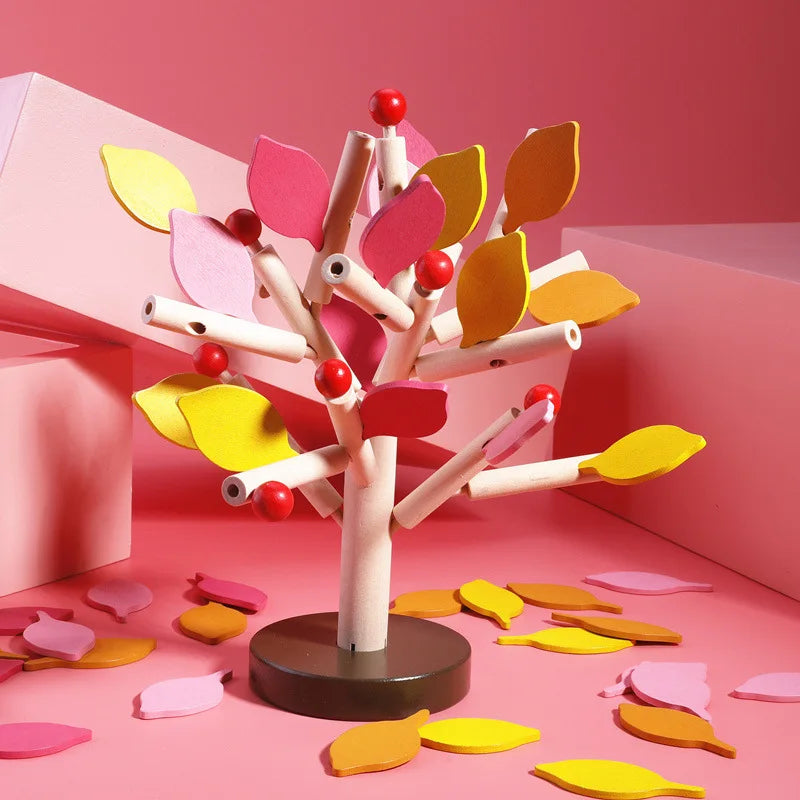 yellow wood tree toy
