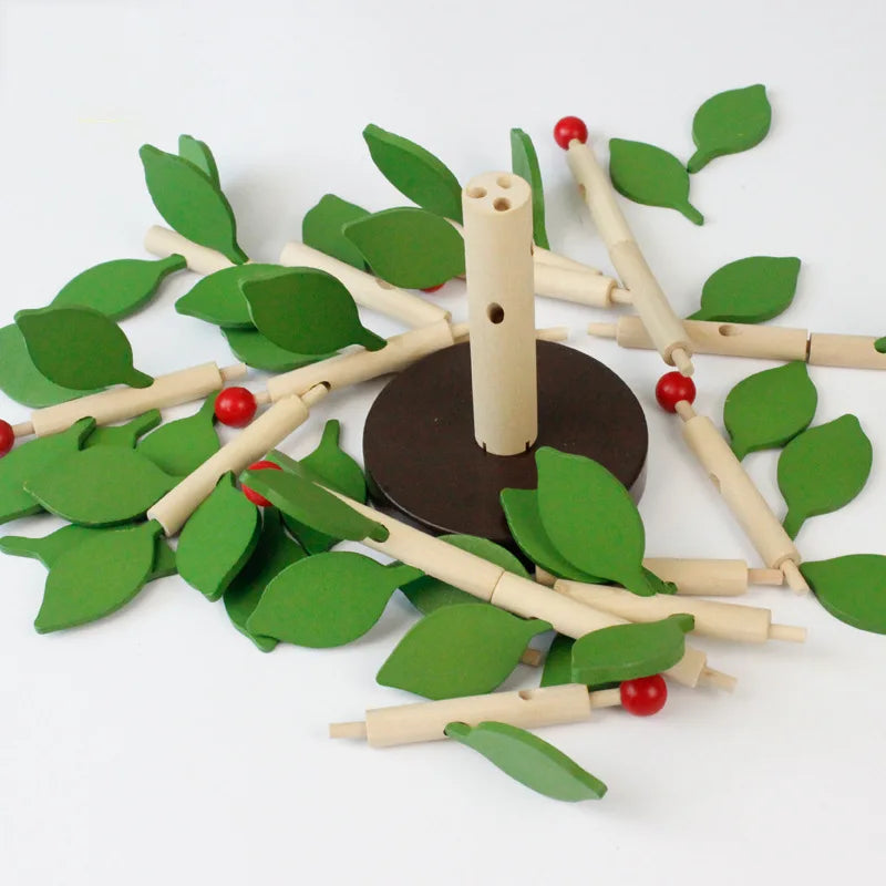 green tree building pieces 
